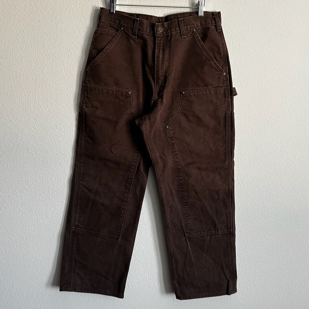 Carhartt B136 DKB brown double knee work wear carpenter pants